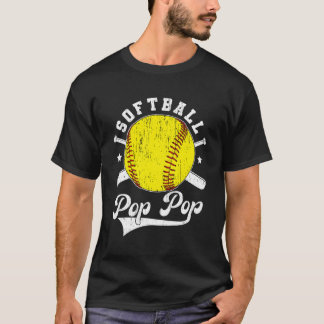 Softball Pop Pop Grandpa Softball Player Pop Pop T-Shirt