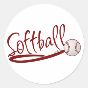 Softball Runder Aufkleber