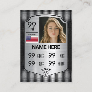 Softball-Schild-Karte für den Softball-Handel Telefonnummerkarte