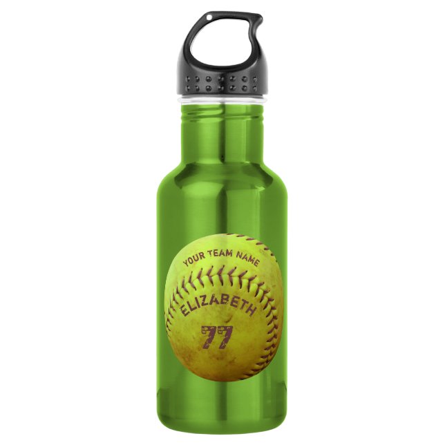 Softball-schmutzige Trinkflasche (Vorderseite)