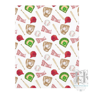 Softball-Schrappbuch-Papier