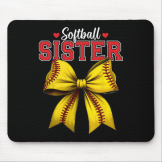 Softball Schwester Coquette Frauen Softball Mädche Mousepad