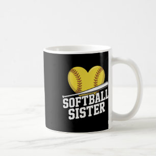 Softball-Schwester Fastpitch Familie passender Fan Kaffeetasse