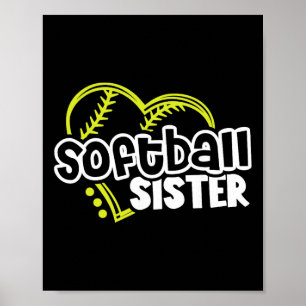 Softball-Schwester-Shirts Geschenke für Teenager-M Poster