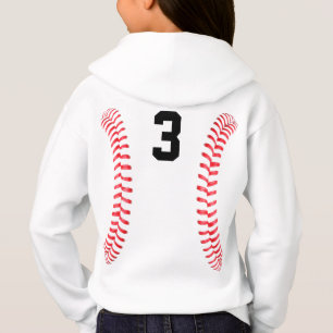 Softball Seams Player Jersey-Nummer und Teamname Hoodie