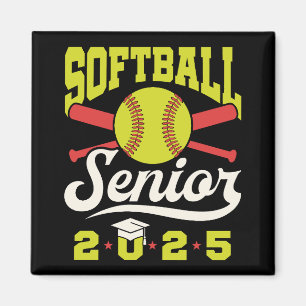 Softball Senior 2025 Schließen Player Athlete Magnet
