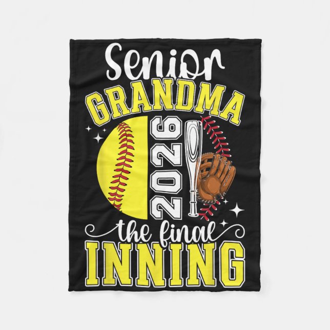 Softball Senior Grandma 2026 Softball Senior Grand Fleecedecke (Vorderseite)