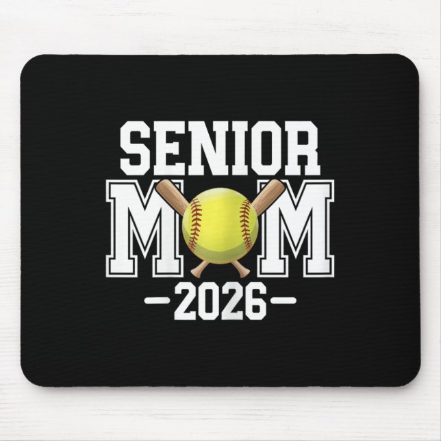 Softball Senior-Mutter, Abiturientin 2026, Senior- Mousepad (Vorne)