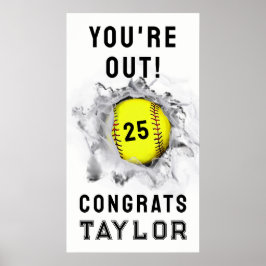 Softball Senior Night Abschluss Poster