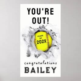 Softball Senior Night Abschluss Poster