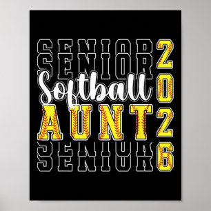 Softball Senioren-Tante eines Senior-Softballspiel Poster