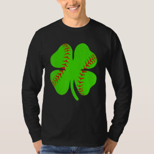 Softball Shamrock Glücksklee Irischer St. Patrick' T-Shirt