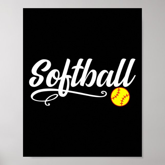 Softball-Shirt-Geschenk Poster (Vorne)