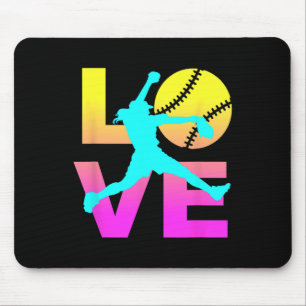 Softball-Shirts für Mädchen Liebe Mousepad