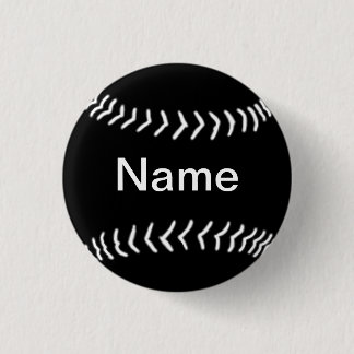 Softball-Silhouette-Knopf-Schwarzes Button