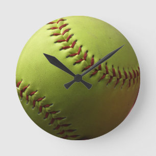 Softball Single Runde Wanduhr