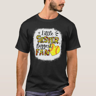 Softball Sister Little Sister Größter Fan T-Shirt