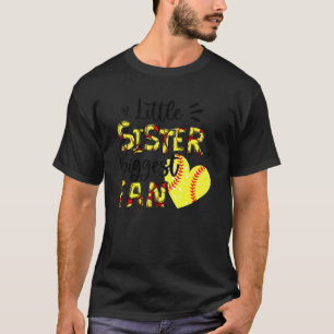 Softball Sister Little Sister Größter Fan T-Shirt