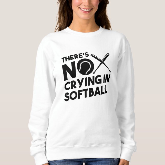 Softball-Softball-Racket Sweatshirt (Vorderseite)