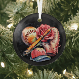 Softball Sommer Ornament Aus Glas