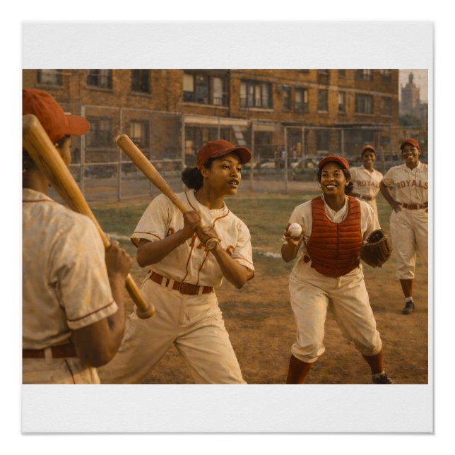 Softball-Spiel-Einwärmphase Poster (Vorderseite)