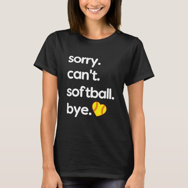 Softball-Spieler-Fan T-Shirt (Vorderseite)
