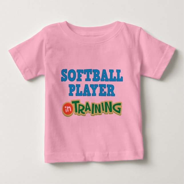 Softball-Spieler im Training (Zukunft) Baby T-shirt (Vorderseite)