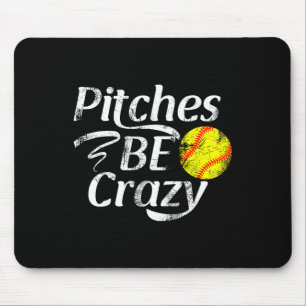 Softball-Spieler Pitches sind verrückt lustige Sof Mousepad