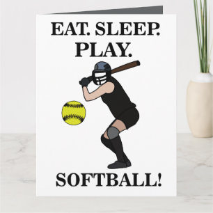 Softball-Spieler-Trainer-Sportparty Karte
