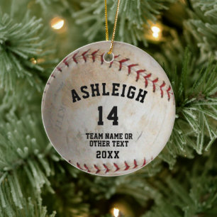 Softball-Spielerin Foto Personalisiert Keramik Ornament