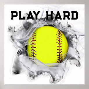 Softball-Spielerin Poster