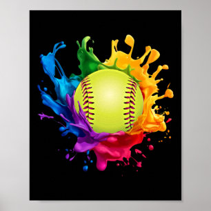 Softball-Sportausrüstung für Frauen, Mädchen, Männ Poster