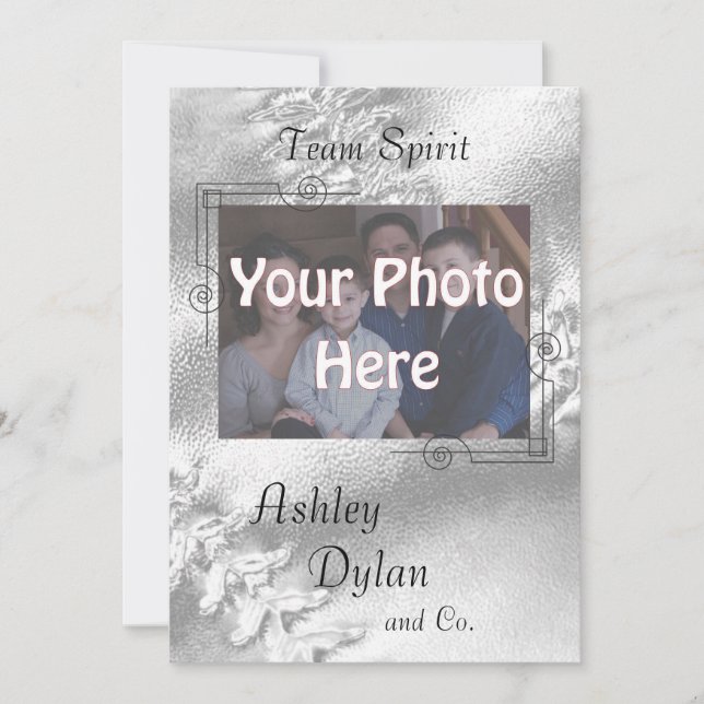 Softball Sports Blended Family Foto Hochzeit Einladung (Vorderseite)