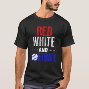 Softball Sports Funny 4. Juli USA Geschenk T-Shirt