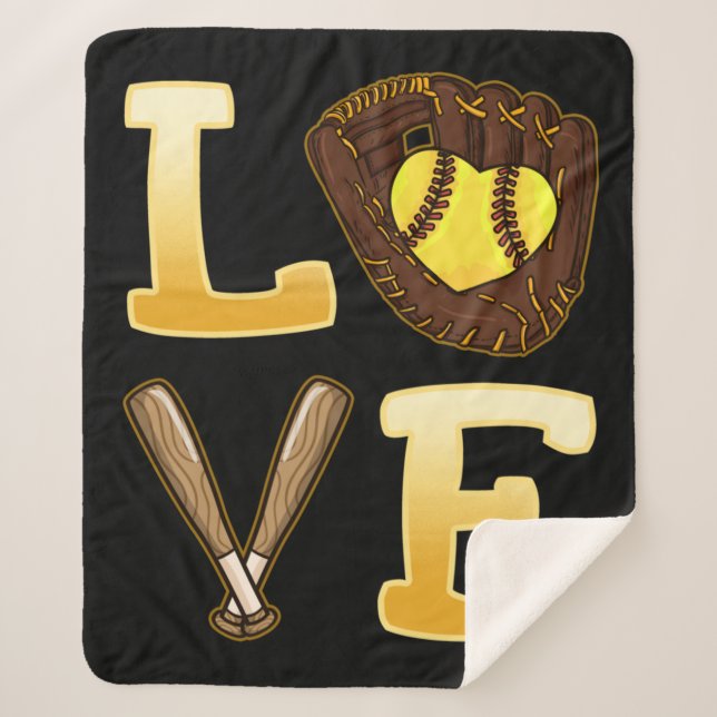 Softball Sports Softball Player Sherpadecke (Vorderseite)