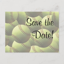 Softball Sports Wedding Thema Save the Date! Ankündigungspostkarte