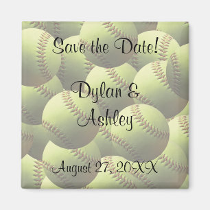 Softball Sports Wedding Thema Save the Date! Magnet
