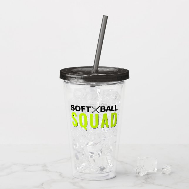 Softball Squad Tumbler Acryltrinkbecher (Rückseite Ice)