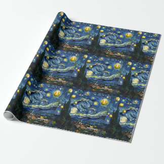 Softball Starry Night Wrapping Paper Geschenkpapier