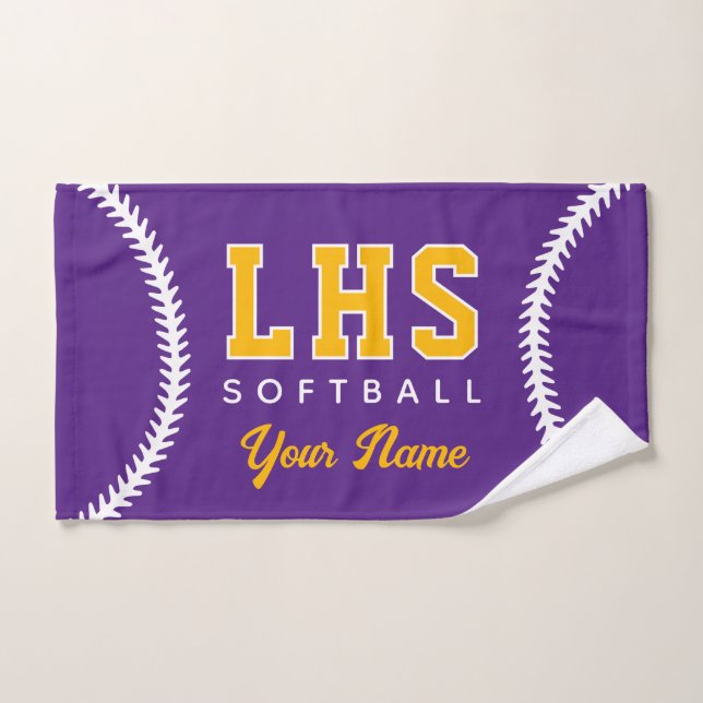 Softball Stiche Custom Sport Handtuch Team Initial (Handtuch)