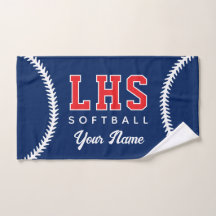 Softball Stiche Custom Sport Handtuch Team Initial
