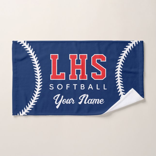 Softball Stiche Custom Sport Handtuch Team Initial (Handtuch)