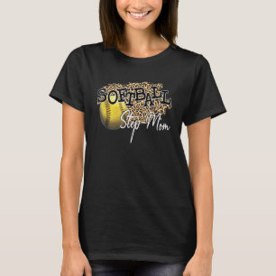 Softball-Stiefmutter Leopard Softball-Stiefmutter T-Shirt