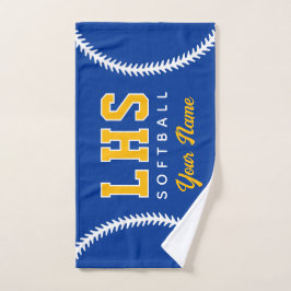 Softball Stitches Custom Sport Towel Team Initials Handtuch