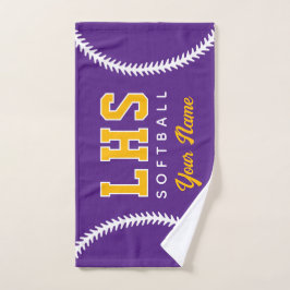 Softball Stitches Custom Sport Towel Team Initials Handtuch