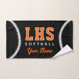 Softball Stitches Custom Sport Towel Team Initials Handtuch