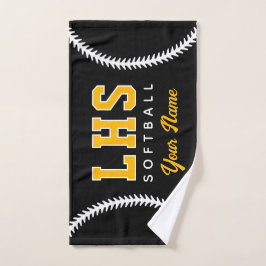 Softball Stitches Custom Sport Towel Team Initials Handtuch
