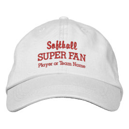 Softball Super Fan Custom Sport Team Name Bestickte Kappe