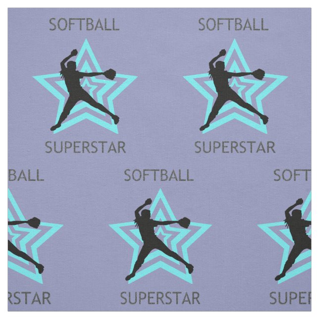 Softball Superstar Fabric Stoff (Muster)
