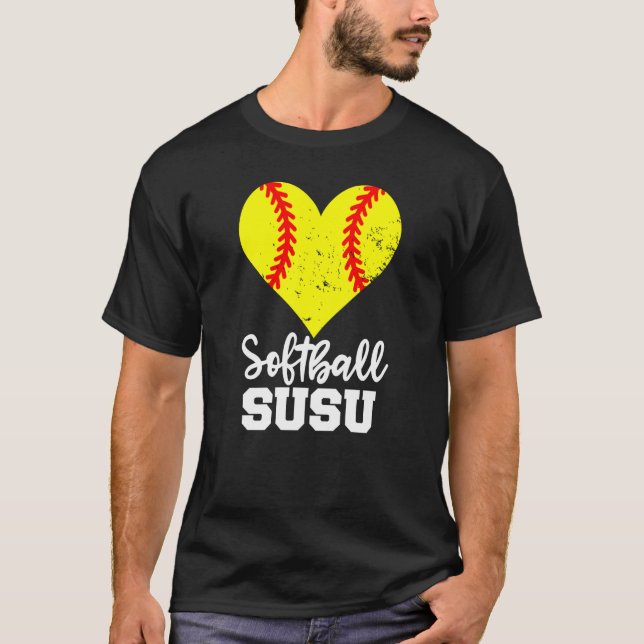 Softball Susu Softball Herz Grandma Susu T-Shirt (Vorderseite)